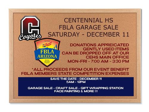 FBLA garage sale